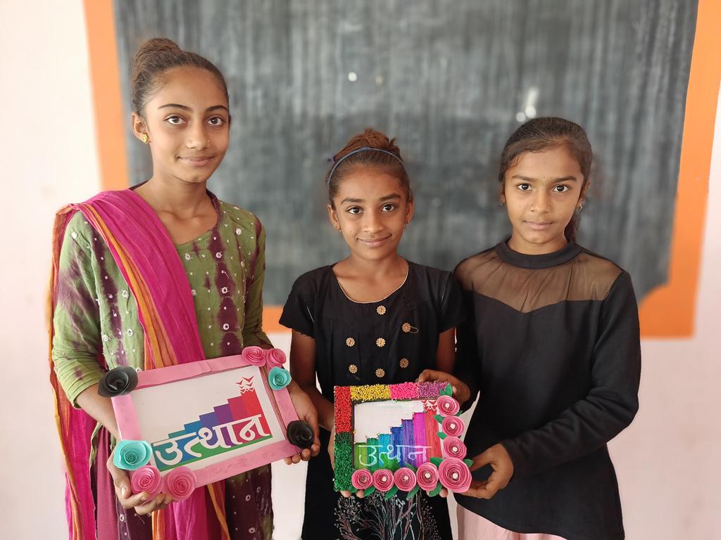 Hiteshsundha2's tweet photo. "Honoring Legend Dr. Ambedkar on #ConstitutionDay2023 as students stand united, reflecting the spirit of our diverse and democratic nation."

Also it was 4th day of Diwali Fair and students made photo frames from chart paper and ice cream sticks. 

 #ProjectUtthan https://t.co/9cgHfjWqw3