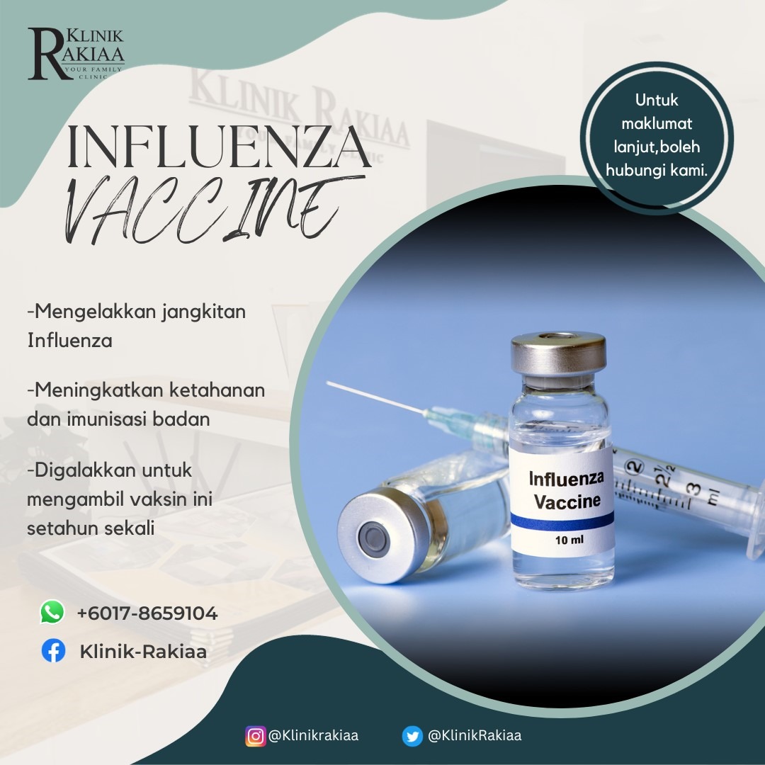 KlinikRakiaa's tweet photo. Selamat pagi semua😊

Klinik Rakiaa ada menyediakan perkhidmatan untuk vaksin Typhoid &amp; vaksin Influenza &amp; Free consultation🤩

PRICE 👇🏻
📌Vaksin Typhoid ( RM 65 )
📌Vaksin Influenza ( RM 80 )

Untuk maklumat lanjut hubungi:
https://t.co/MfZEuvNbFS https://t.co/qhpGRIVWQS