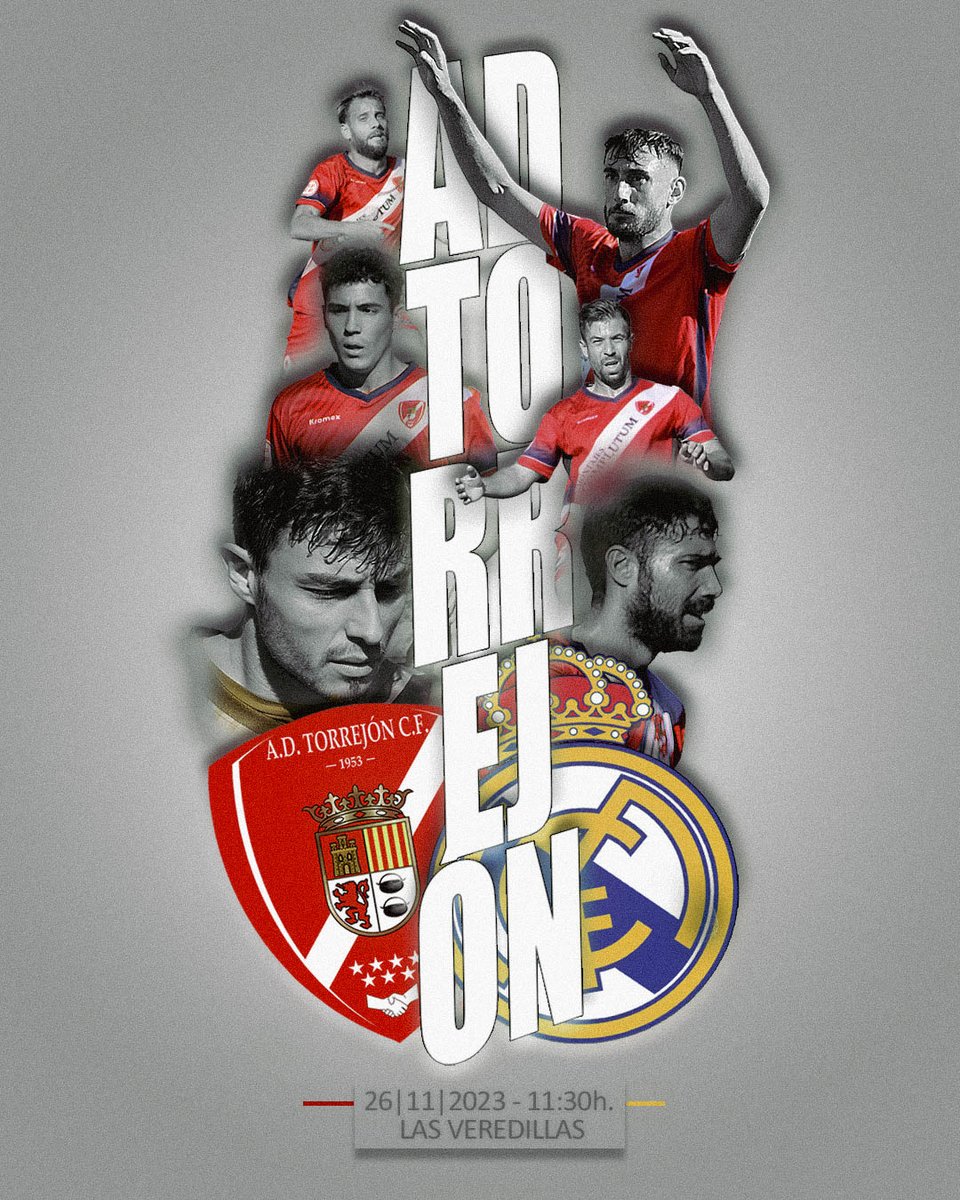 AdTorrejoncf's tweet photo. Vamooos!!!!! ⚽💪
#montajescomplutum #70AniversarioADT @torrejondexte @GradaSiete @Balon_Tierra @realmadrid @LaFabricaRM @RubenRucobo @Pablopriieto1 @dealbenitez7 https://t.co/zzPMF7nxgx