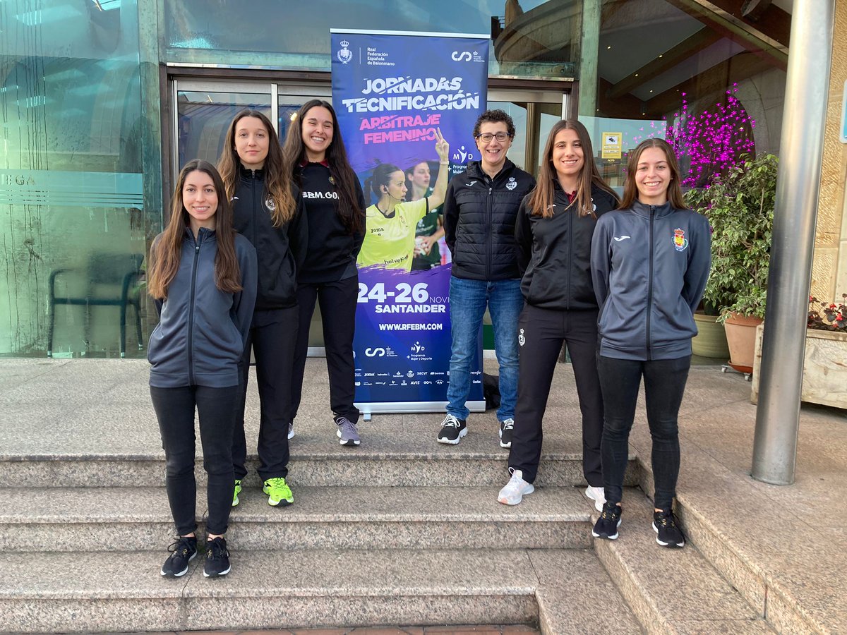 ctacylbm's tweet photo. Nuestras compañeras Paula, Kalina, Irene, Marta, Isabel y Susana se han desplazado este fin de semana  a Santander para participar en las Jornadas de Tecnificación de Arbitraje Femenino organizadas por @RFEBM y aprovechando #TIE2023Santander para trabajar. https://t.co/OvzxXPYML0