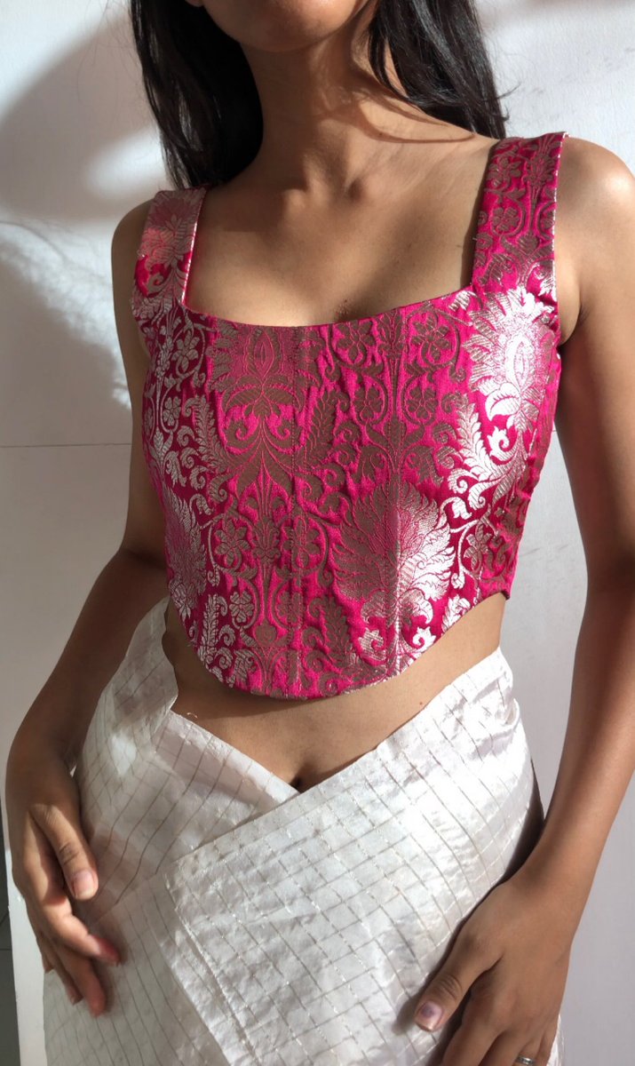 Brocade Silk Corsets. Available in a variety of colours. Shop at mogradesigns.com/products/broca…
#corset #blouse #tops #bustier