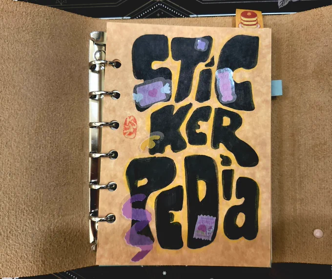 Created 'Stickerpedia'-a collection of all my stickers for anyone dropping by my circle! Feel free to flip through this book next time you visit for some journaling and scrapbooking inspiration! 