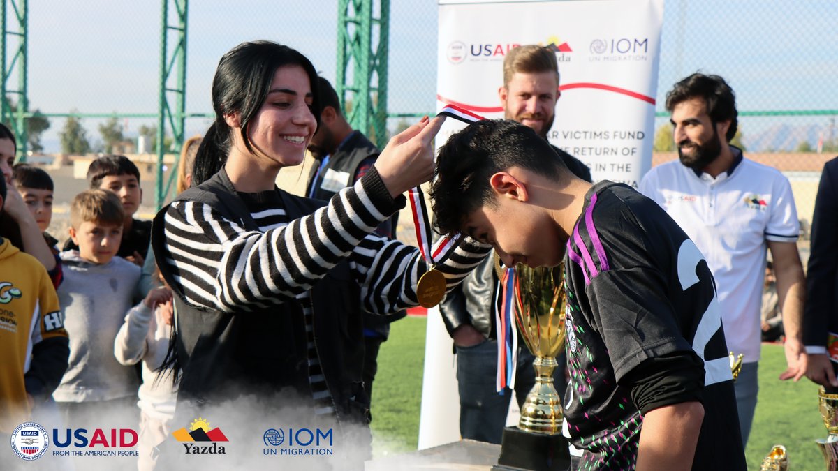 YazdaOrg's tweet photo. In November 2023, as part of the #project (Supporting the Marla Ruzica Fund for War Victims and Supporting the Return of the Displaced Persons in the #Nineveh Plain and Western Nineveh), we began opening a #football competition in Tel Azir. https://t.co/Ca2Q2GRmJn