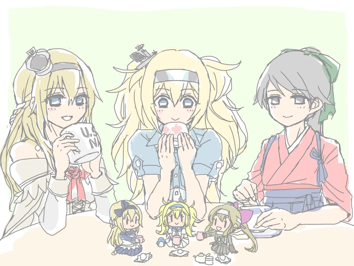 装備妖精 ,ガンビア・ベイ(艦隊これくしょん) ,鳳翔(艦これ) ,ウォースパイト(艦隊これくしょん) 「とりあえずHDDとPixivにあったウォースパイトさん的な感じのものを全部引っ張」|RIEのイラスト