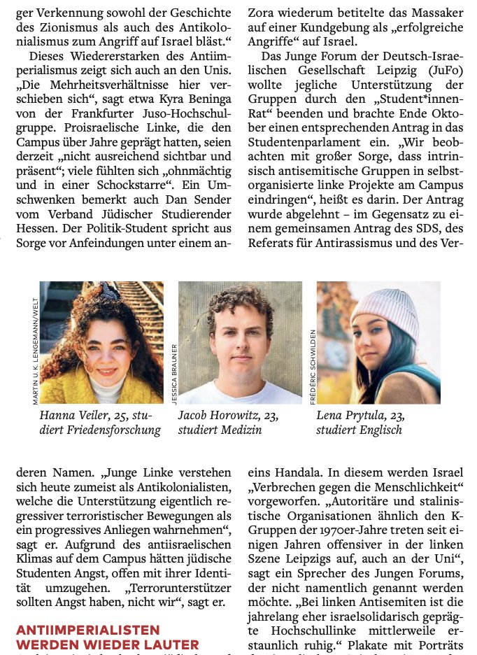 Kommilitonen, die den Hamas-Terror rechtfertigen oder plötzlich islamistische Influencer liken. Das Wiedererstarken des Antiimperialismus in linken Szenen. Sprachnachrichten voller Judenhass. Von Dozenten beworbene Propagandafilme. Studenten, die deshalb ihr Studium aufgeben.