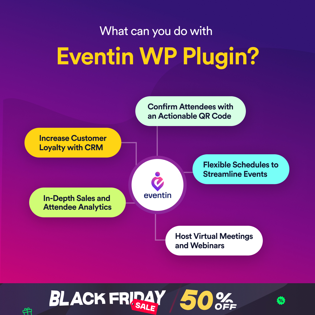Themewinter's tweet photo. Eventin can:
- Increase Customer Loyalty with CRM
- Flexible Schedules to Streamline Events
- Confirm Attendees with an Actionable QR Code
- In-Depth Sales and Attendee Analytics
- Host Virtual Meetings and Webinars
https://t.co/yu2YI6yEz4
#Themewinter #Eventin #Wordpress https://t.co/QYmgfYw8EK