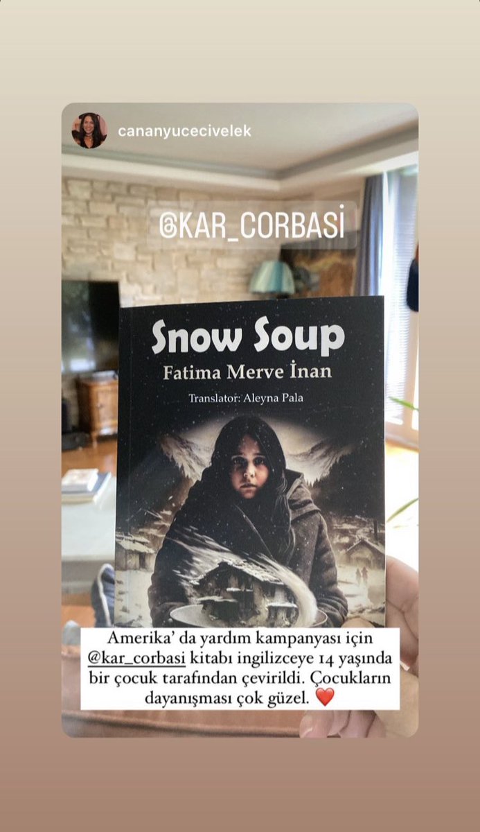 #karçorbası kitabı Amerika’da 14 yaşında bir çocuk tarafından çevirildi ve bir yardım kampanyası başlatıldı.