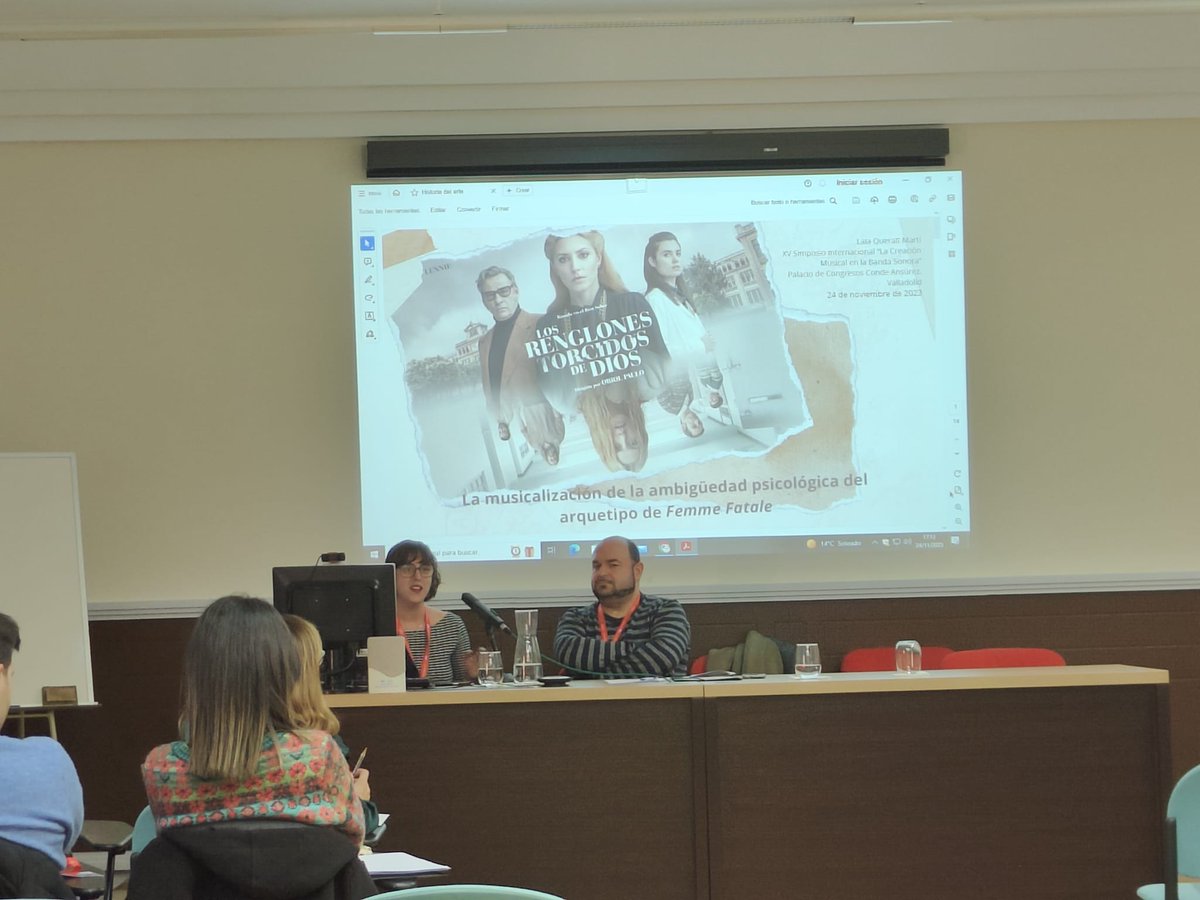 g_joaqun's tweet photo. XV Simposio Internacional "La creación musical en la banda sonora" (Valladolid), presentando, debatiendo y aprendiendo de mis colegas. @MYLA_SEdeM @musicologyspain https://t.co/BuKb9qb8nf