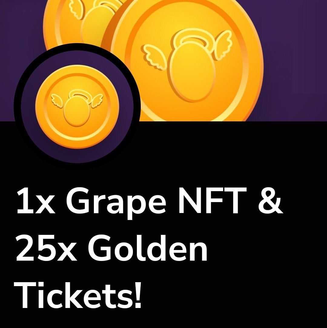 😊I know many of our community members want to get involved with  <a href="/JoinGrapes/">The GRAPES</a>

😑But many don't have funds

👇Not to worry,here is a opportunity to win

🍇1 GreapeNFT
🎫25 golden tickets

 🔗Join here- premint.xyz/grapecoin2/?re…
✅Connect wallet
✅Follow on X

 🍇Monday

💙Like
🔁RT