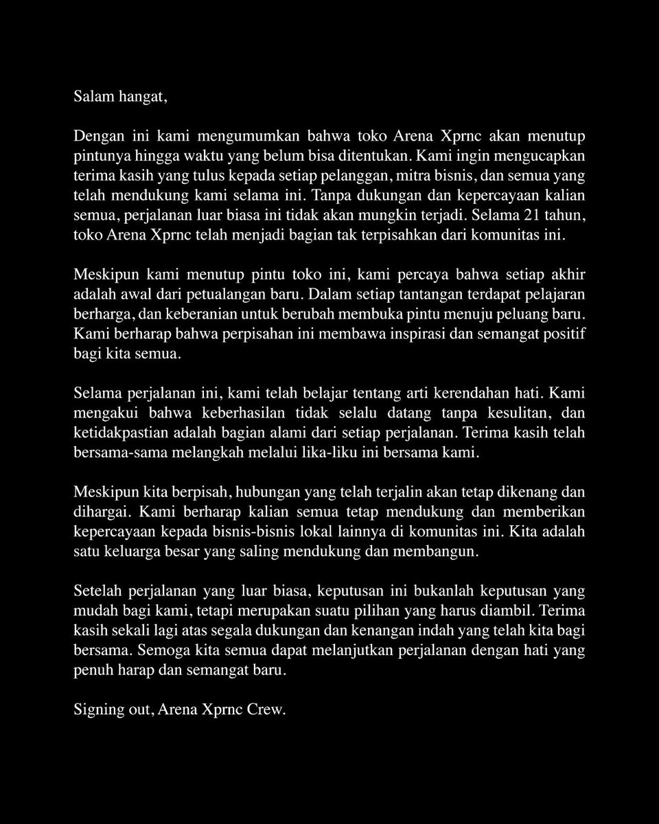 ARENA XPRNC tweet media