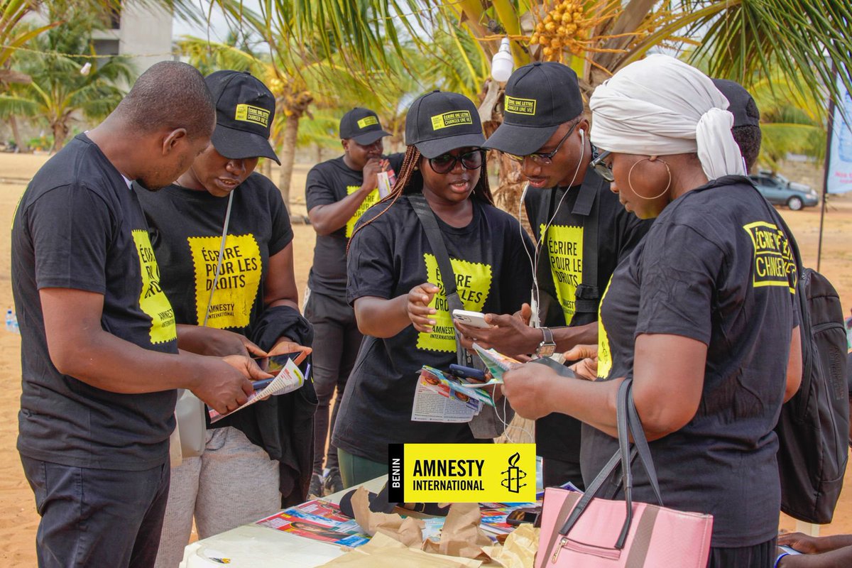 amnestybenin's tweet image. Samedi à Cotonou et autour d’une marche sportive et d’exercices aérobic, nous avons procédé au lancement de l’édition 2023 de notre campagne de rédaction de lettre "écrire pour les droits ".