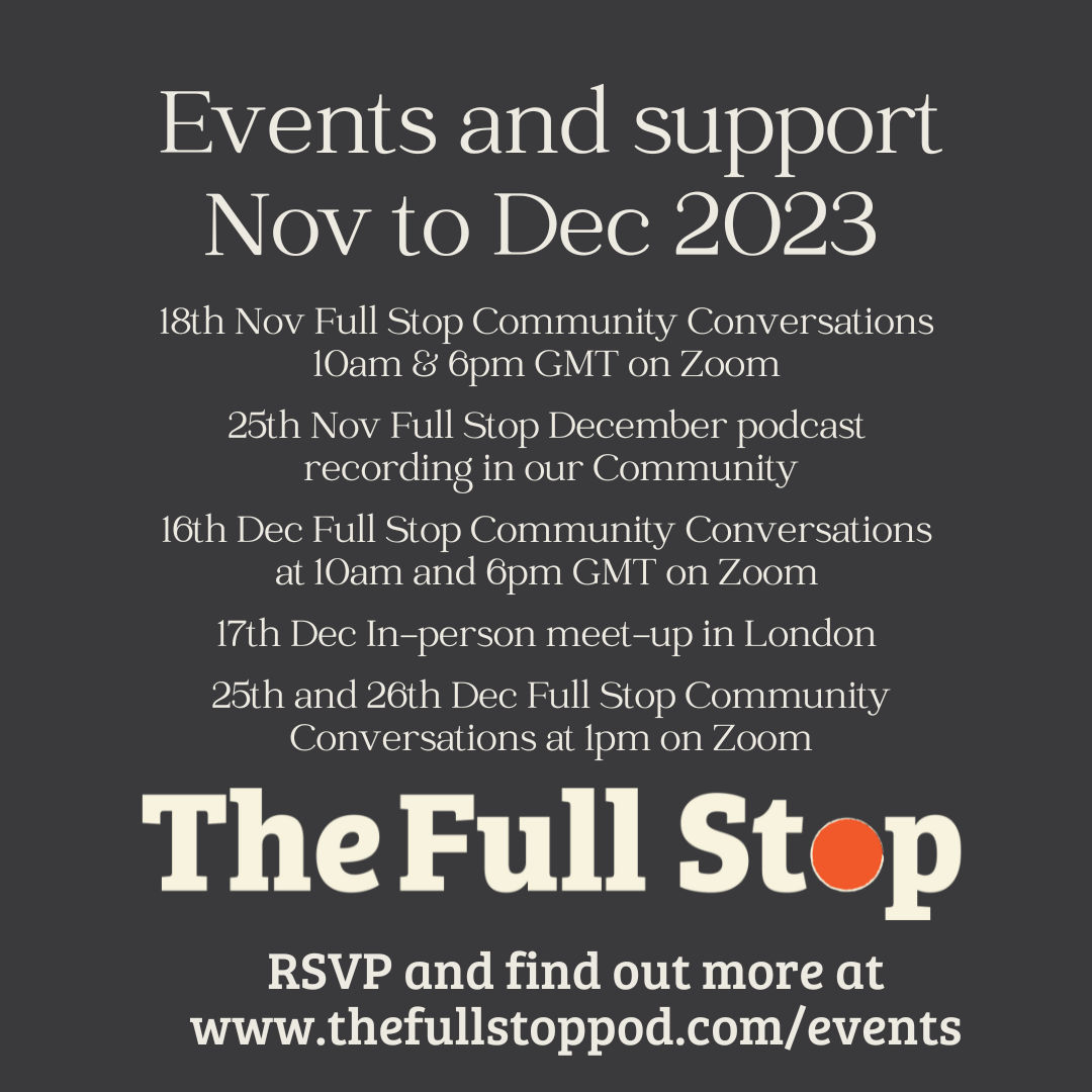 It's not long until we're gathering together in London and you're welcome to join us.There's more ways to connect with us online. Find out more right here linktr.ee/fullstopcic
#childlessness #event #childlessnotbychoice #meetup #infertility