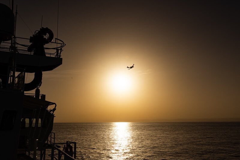JordicMist's tweet photo. At sea we are not alone, other NGOs also provide assistance to vessels in distress. Here, Colibri flies over the #oceanviking. Although Colibri might not perform rescues, they provide crucial information to NGOs to help locate boats adrift/in distress. 📸 by Jérémi Lusseau https://t.co/warfsrtu5q