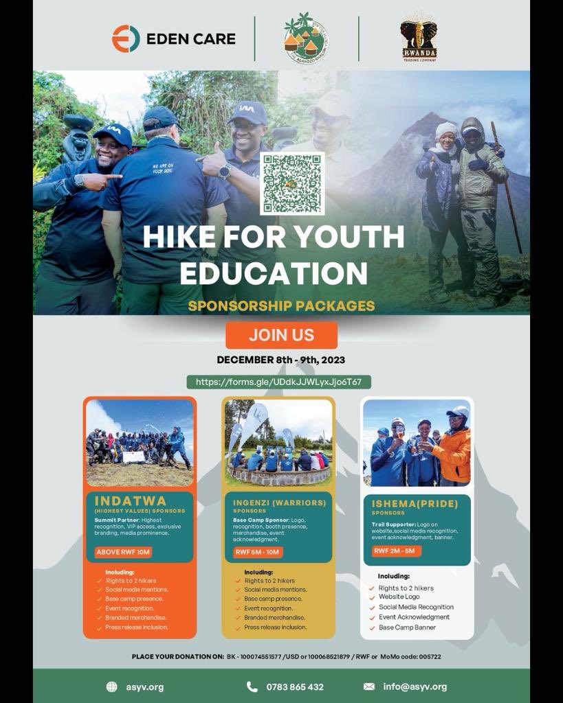 edencaremedical's tweet photo. Every step we take is a step towards positive change. Join our cause and help us raise funds for education, empowerment, and brighter futures. This hike is a journey to support Agahozo Shalom and making a meaningful impact. 

#EdenCare #Edencareproactiv https://t.co/5z6rtTcXa5