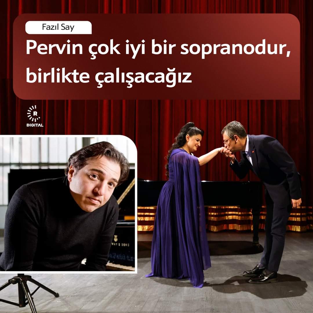 Piyanist #FazılSay, soprano #PervinÇakar ile ilgili yaptığı paylaşımda “Pervin çok iyi bir sestir, çok iyi bir sopranodur, kardeşimdir, beraber çalışacağız” dedi