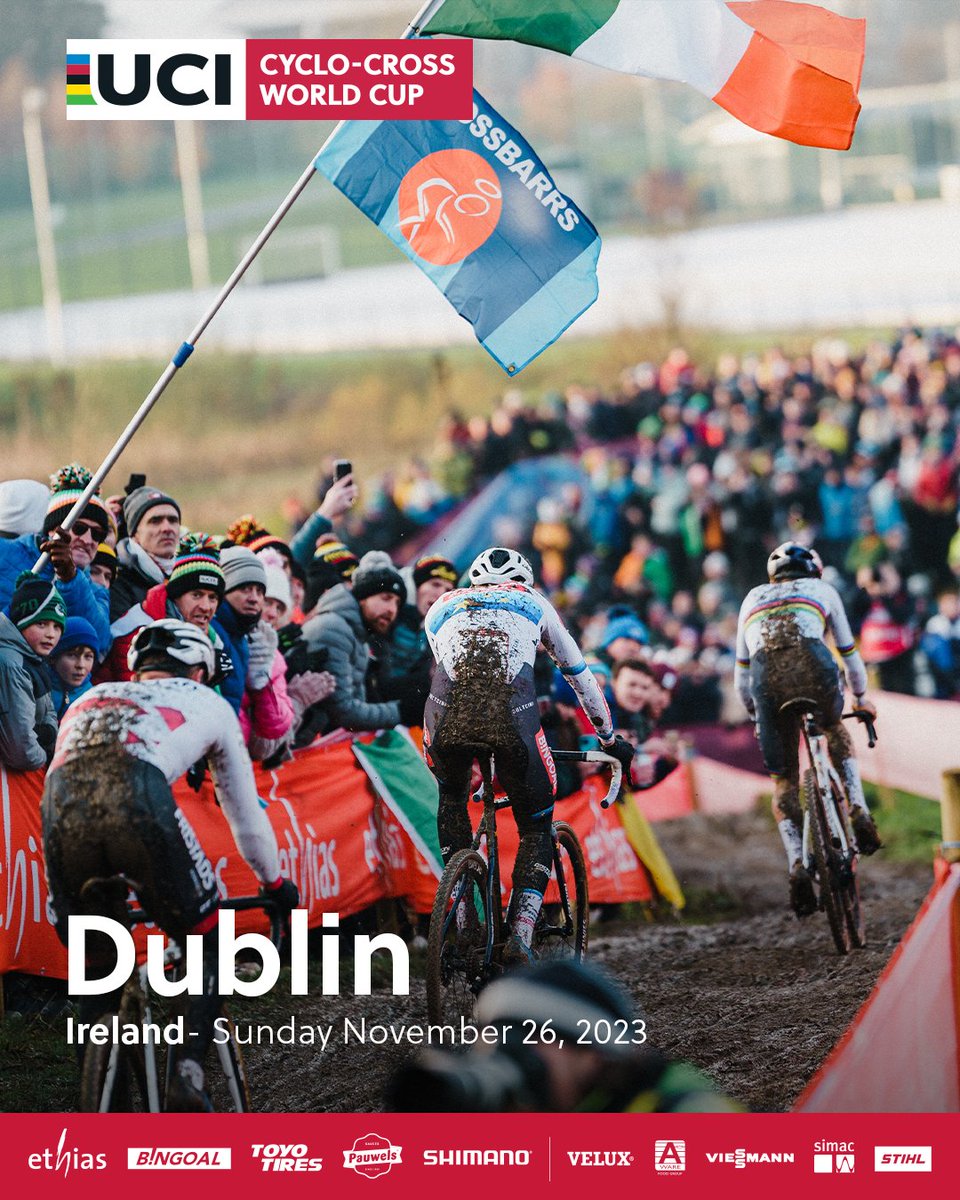 UCIcyclocrossWC's tweet photo. Morning Dublin, it's good to be back 🇮🇪! Get ready for round 5⃣ of the #CXWorldcup season 2023 - 2024. https://t.co/i9yIHuzGxp