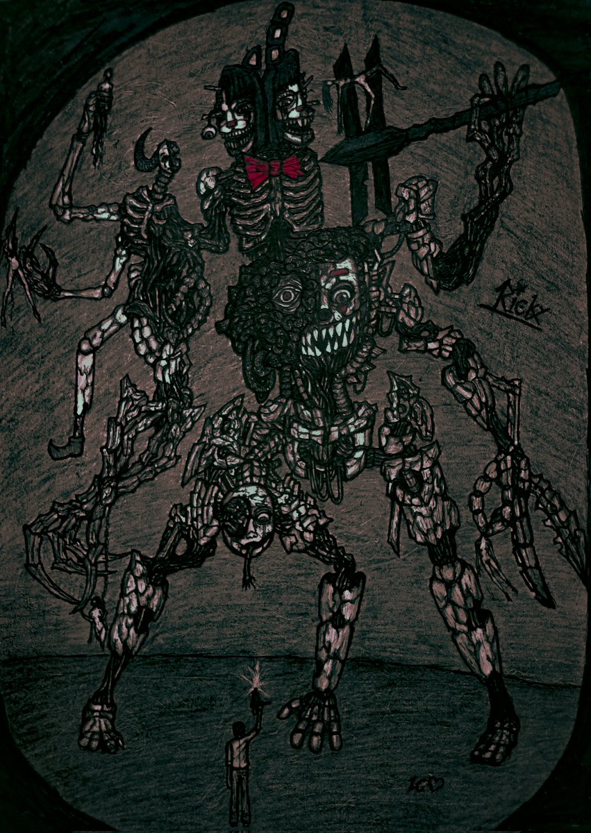 Parasite puppet: The Half Face 
#monsterdrawing
#art #Artist #artwork #robotart #bodyhorror #conceptart #drawing #イラスト #darkart  #doodle #monster #horrorart #creaturedesign #Creature #lowbrow #originalart #halloweenart #illustraion #fantasyart #絵 #クリーチャー