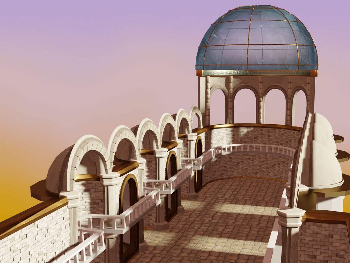 Belvane's tweet image. The #Stormwind library project, for @dragovianknight, is inching forward. It's full of challenges, and the urge to tackle them is what gets me out of bed these days, when war dominates my thoughts. Yesterday I solved the dome arches; today I'll work on the gallery.