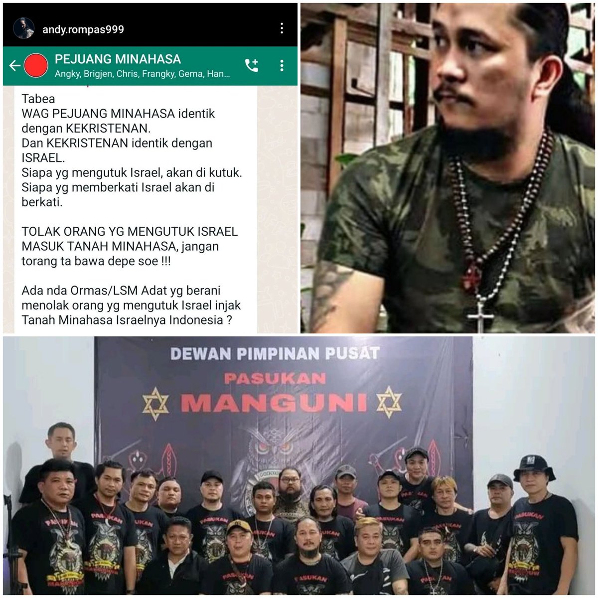 WhoossNews's tweet photo. Negara tidak boleh TINGGAL DIAM terhadap ormas perusak kebhinnekaan. 

Ormas-ormas seperti ini harus diselidiki, apakah ada aliran dana dari luar negeri? 

Dukungan itu tidak GRATIS, jangan sampai ada "jejak MOSSAD" dalam aksi anarkis mereka di Bitung? https://t.co/8R0xIF6NlX