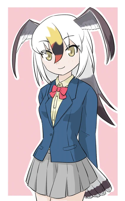 学園制服なウミネコさん!ブレザーいいですねぇ#けものフレンズ3 #ウミネコ 