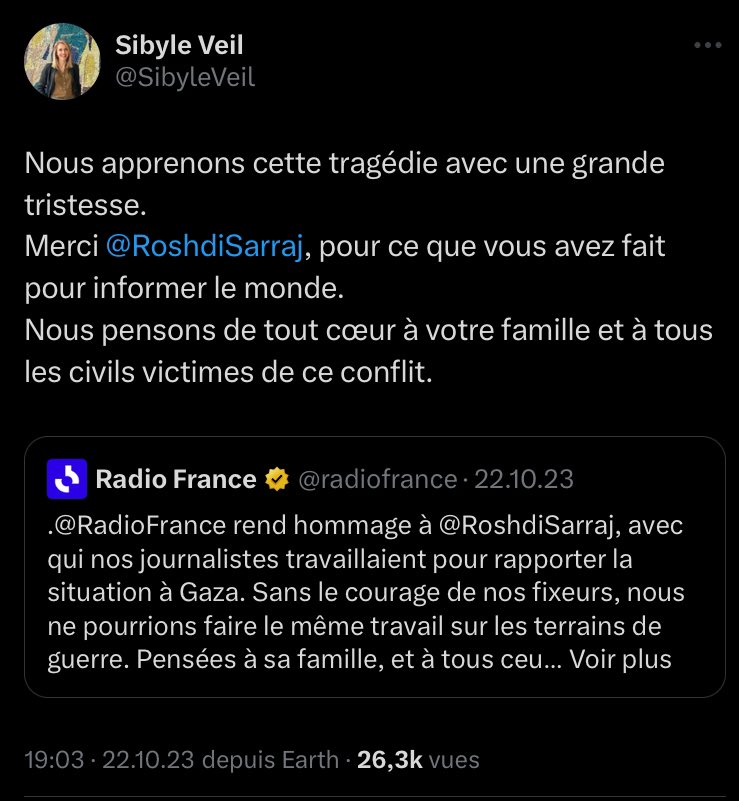 InfoEquitable's tweet photo. Dans cet intéressant éclairage, le dir. de l’info internationale se veut rassurant sur la capacité de @radiofrance à informer sur Gaza grâce au recueil de témoignages et à l’emploi de #fixeurs. @FranckMathevon, quid quand ces fixeurs dépendants du Hamas louent ses atrocités ? https://t.co/fhh9Cv2WzG