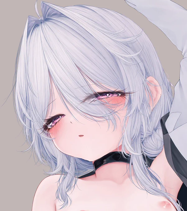 進捗です₍₍ (ง ᐛ )ว ⁾⁾  今週は主に画面の左側の髪塗りをしました  あとちょっとで左側は完成ですね٩(๑`^'๑)۶  なせかわからないが水平反転したらラグがやばいのでなるべく反転しないで描ける部分を描きました。゜(゜'ω`゜)゜。    