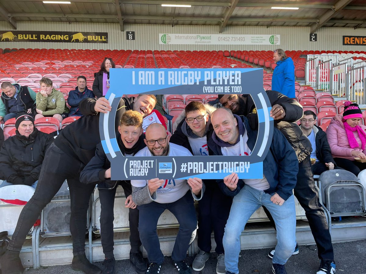 glosdeaf's tweet photo. We were invited to attend the first Rugby Disability Festival @gloucesterrugby yesterday along with other disability charities and organisations. Everyone had a brilliant day thanks to @gr_foundation . It was a really special experience for GDA teenagers. Thank you 🥰🏉🍒 https://t.co/mMVijqZRoD