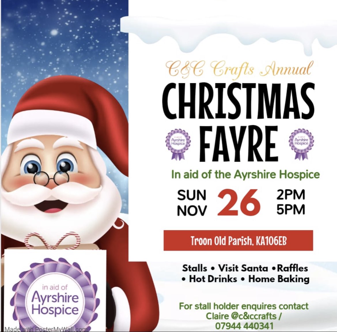 Annual family fundraiser today in aid of the Ayrshire Hospice 💜💚