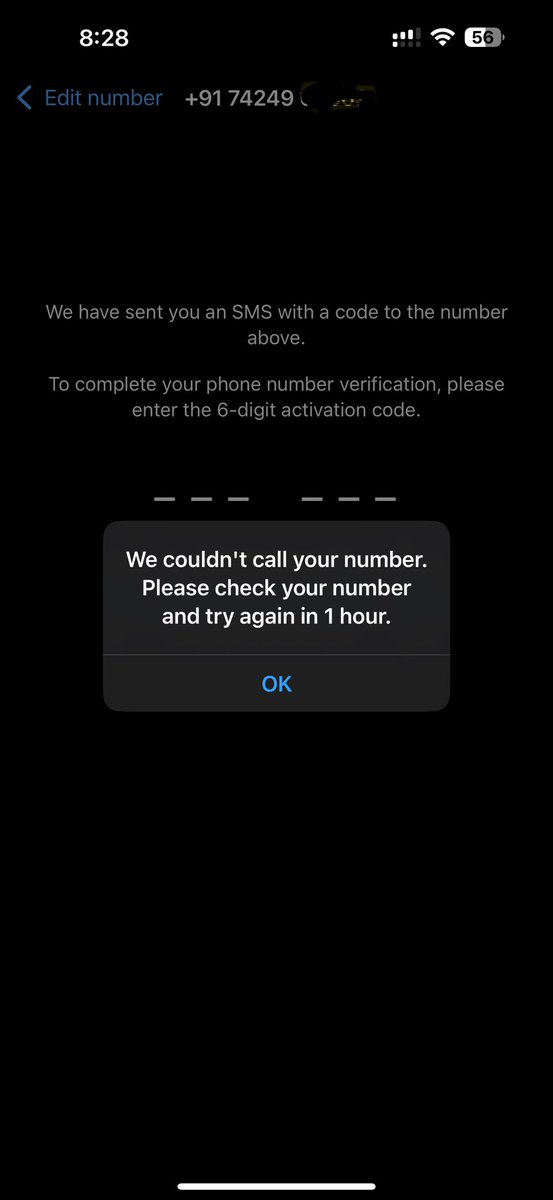 RahulPr_'s tweet photo. @WhatsApp I am not getting OTP to login to my WhatsApp account on my new phone. Have been logged out for 5 days. “Call me” button isn’t working either. Extremely frustrating https://t.co/4mLKaa7hKz