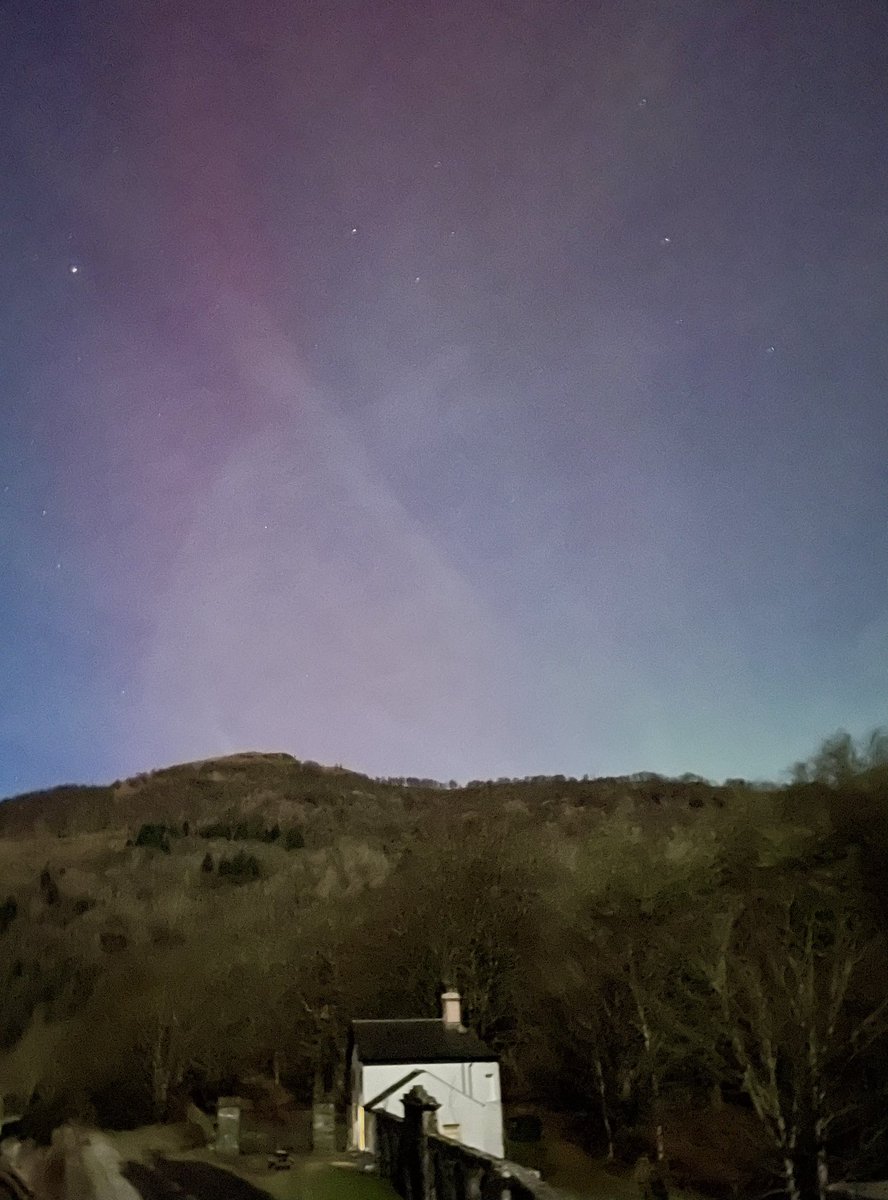 Aurora display near Inverary last night - magical! #Auroraborealis #LochFyne #Inverary