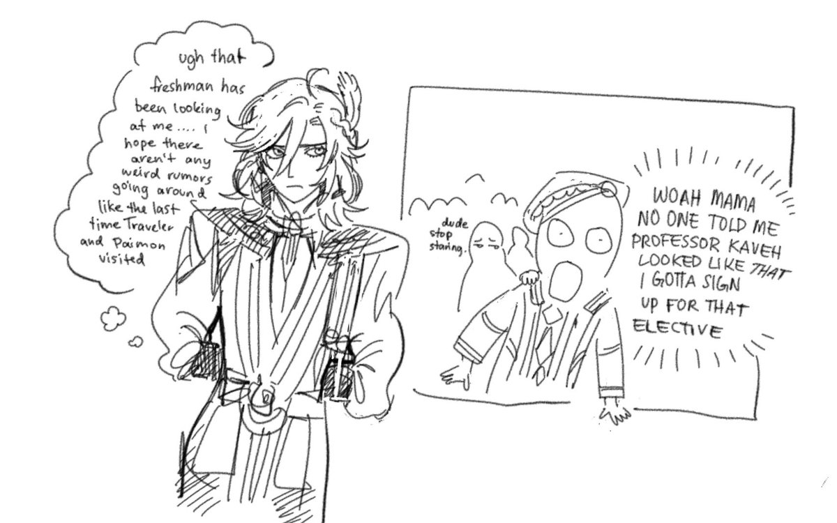 pigeonsuffers's tweet photo. this is for the haikaveh girlies🌱🏛️ btw the random academiya student is yn self insert average twt user they are me and they are you and you are them https://t.co/W1GUDR5Ra0