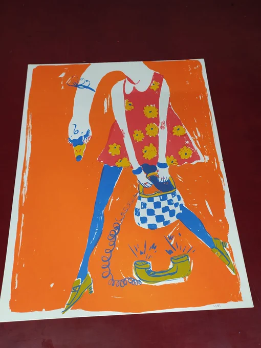 5 colour screenprint! im going to do more screen printing, if you'd like one lmk and mayhaps i can set up a shop with my analogue prints ;)  