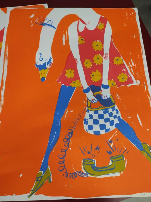 5 colour screenprint! im going to do more screen printing, if you'd like one lmk and mayhaps i can set up a shop with my analogue prints ;)  