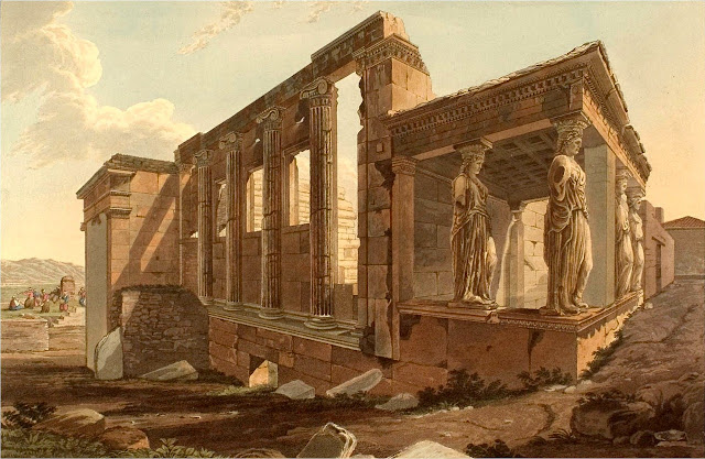 AraceliRego's tweet photo. El Erecteión; de orden jónico, agrupó en un recinto los edificios que acogían los cultos de Atenea Poliada, de Poseidon, Erecto,y Hefesto (en el mito ateniense, este era padre de Erecto)
Las Cariátides,las 6 columnas ,podrían representar las seis hijas del rey Erecto #arqueología https://t.co/ZdBUoE2pFp