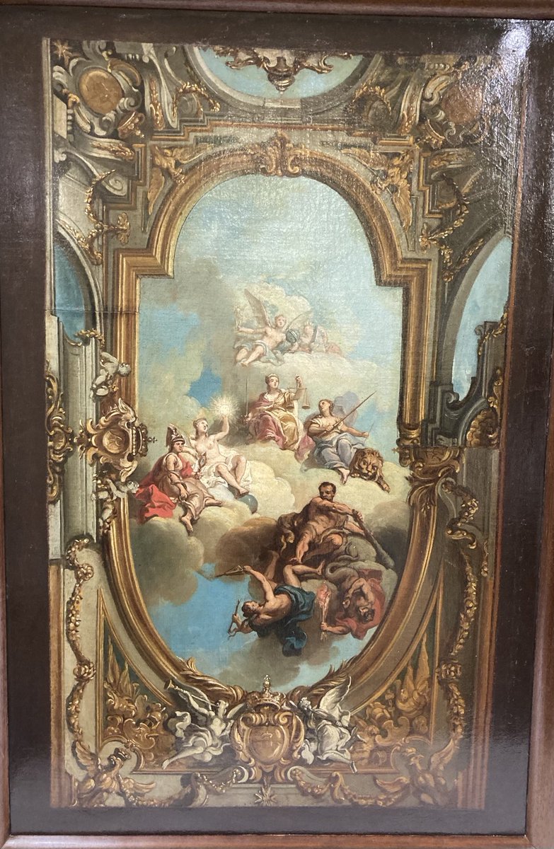 matteo_burioni's tweet photo. Das Modello für die verlorene #Deckenmalerei im Thronsaal der Paraderäume in der Residenz in Dresden von Louis Silvestre im MAD Paris, vorgestern mit Olivier Bonfait und Bénédicte Gady gesehen. Corpus der barocken #Deckenmalerei der @badw_muenchen #plafond3d https://t.co/KSR0zMExkO