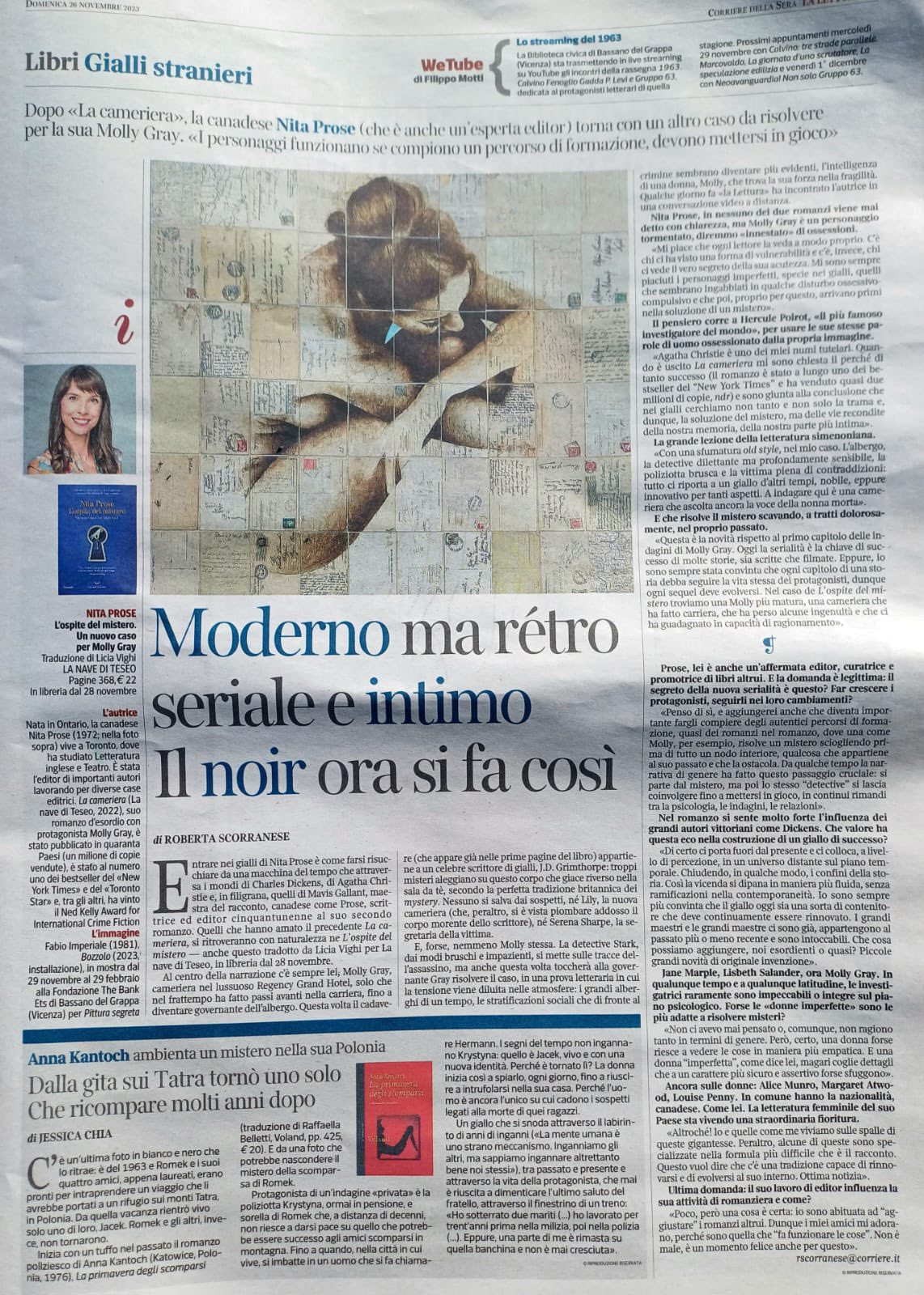 Nita Prose on X: Grazie, @MadameSwann e @La_Lettura. 🫶 #TheMysteryGuest  @lanavediteseoed / X