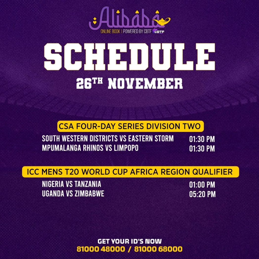 AlibabaBook's tweet photo. Match Day is here, Let the excitement cheer! 🔥

#cbtf #alibaba #alibabaonlinebook #alibabakakhazana #matchday #todaysschedule #cricket #cricketmatch #football #footballmatch #tennis #tennismatch #sports https://t.co/SqpKnTLFT6
