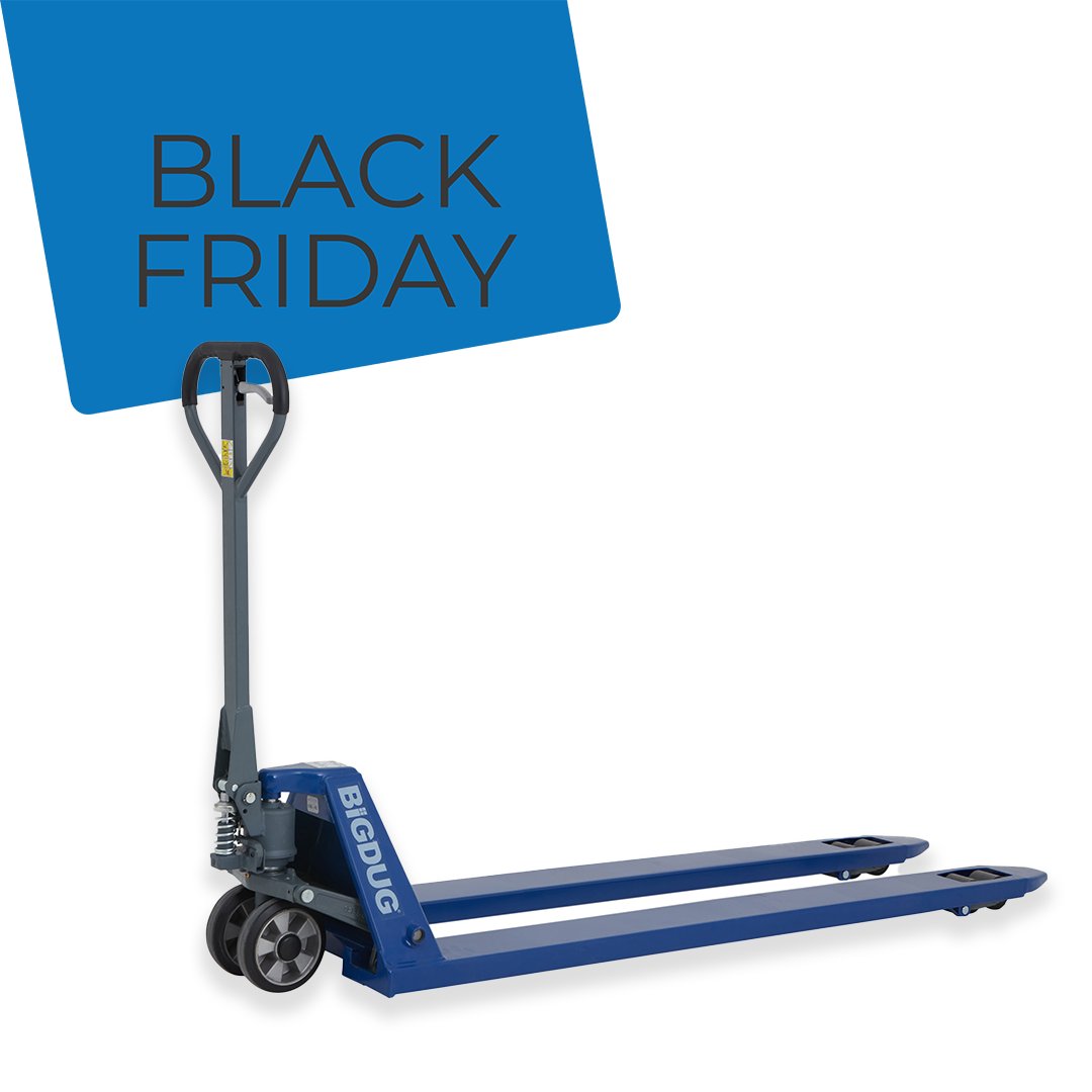 Save a truck-load in our Black Friday & Cyber Monday sale! BiGDUG Deluxe Long Pallet Trucks are available at LOW costs 👇 bit.ly/3MNpzTe