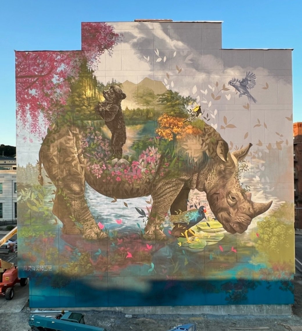 Bonjour 👀
#streetart. #urbanart. #mural
By : Ernesto Maranje