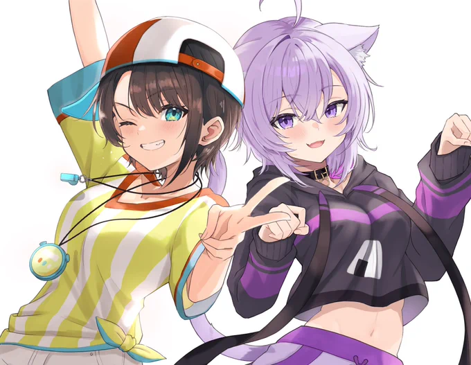 2人は元ボーイッシュ組! #プロテインザスバル #絵かゆ 