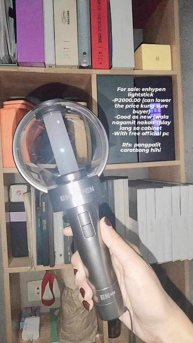 pizzansunsets's tweet photo. wts lfb enhypen / engene lightstick ph

- 2,000 pesos (price negotiable for sure buyer)
- good as new (never been used, nakadisplay lang sa cabinet)
- with FREE official pc

RFS: pambili caratbong ✋🏼😭 https://t.co/3dWuZBPSy0