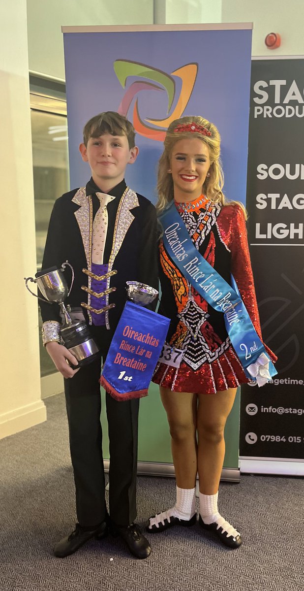 Two Welsh Irish dancers from the O’Donnell Maguire School @IrishDanceWales will represent 🏴󠁧󠁢󠁷󠁬󠁳󠁿 at the CLRG World Championships 2024 🇮🇪. Massive achievement for Micheal winning u14 Boys competition and Ffion 2nd in u17 girls at the Midland qualifiers. @irelandinwales