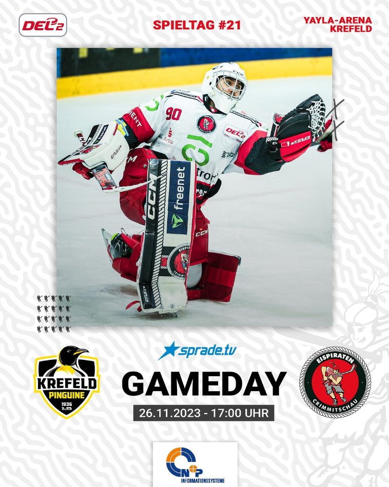 eispiraten's tweet photo. 🅖🅐🅜🅔🅓🅐🅨 🔴⚪
Ab 17.00 Uhr treffen wir in der YAYLA-Arena auf die Krefeld Pinguine🆚🐧 Wie verfolgt ihr das Gastspiel unserer Eispiraten❓
_____
#kevepc #epc #eispiraten #crimmitschau #del2 #auswärtsspiel #krefeld #pinguine #TraditionLeidenschaftEmotion 📸 Benjamin Lahr https://t.co/2qkanLlIPY