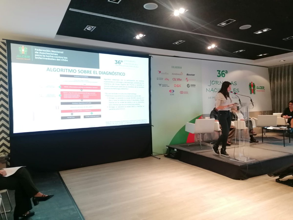 FNALCER's tweet photo. Continúa Dña. @AriMoreraMas , enfermera del @CSTerrassa , que nos indica que "para detectar el prurito hay que decirlo, así es que, es muy importante escuchar"
#36JornadasNacionalesPersonasRenales https://t.co/5pQeVQh49z