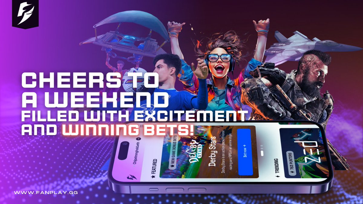 PLAYWTFGAMES's tweet photo. ๐ Weekend mode: ENGAGE! ๐
#FANPLAYGG wish all our fellow betting enthusiasts an action-packed and lucky weekend! Let the games begin. ๐๐ฐ
#WeekendBetting #PlayToWin #FanplayWeekend! #GamingCommunity #WeekendWarriors #FanplayFortune #WeekendWager https://t.co/xdDRHdxzsW