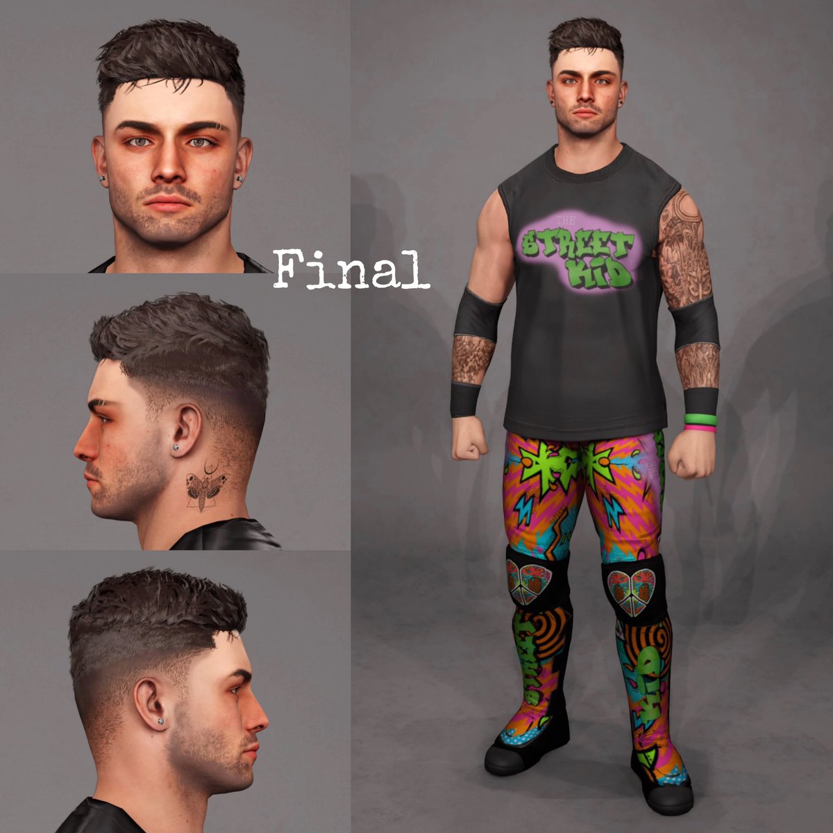 Insurgent2k's tweet photo. Was feeling nostalgic, crazy how much Riley Dillon has evolved.
#RileyDillon #StreetKid #CAW #WWE2k #WWE2K23 https://t.co/0pag5ZZVgD