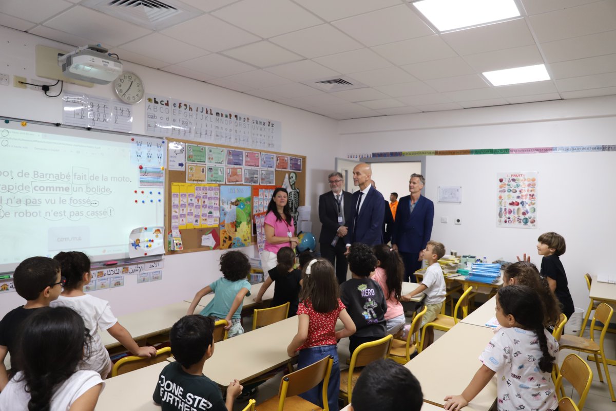 EFIDjeddah's tweet photo. M. Mohammed NEHAD, Consul général de France à Djeddah, depuis le 15 novembre 2023, nous fait actuellement l'honneur de visiter notre établissement, l'école française internationale de Djeddah. @mlfmonde @franceinjeddah @franceinksa #EFID https://t.co/ks7PvOcHIf