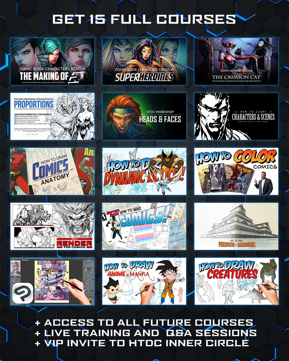 howtodrawcomics's tweet image. If your drawing skills aren't at the level they need to be, to pull off the kind of kick-ass comic art you've dreamed of drawing since you were a kid - then this directly effects you...

Ed Foychuk and I have created the most comprehensive, all-in-one comic art training program…