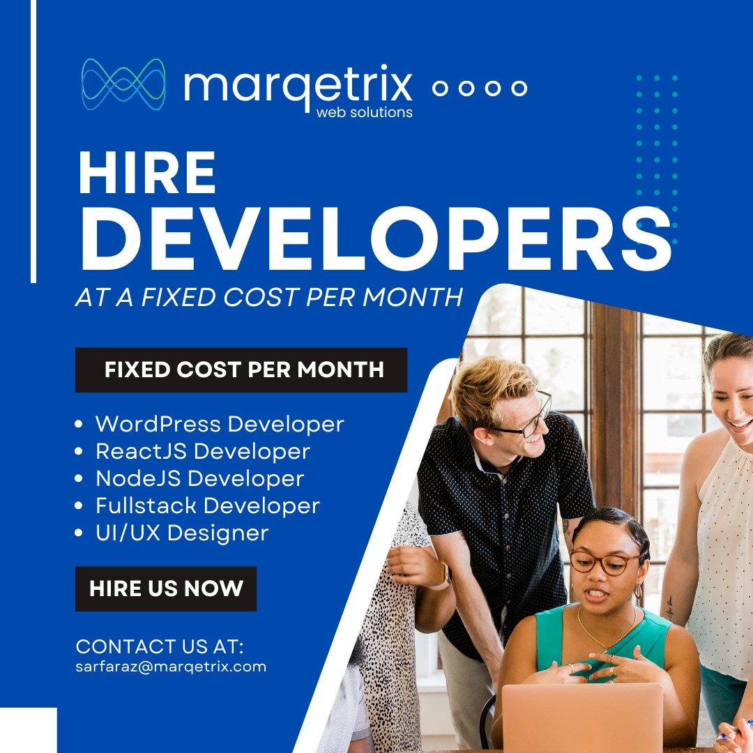 marqetrix's tweet photo. Elevate your digital presence with Marqetrix Web Solutions! 🚀 
Based in Mumbai, we specialize in WordPress, ReactJS, NodeJS, Fullstack development, and stunning UI/UX design. Proudly serving clients in the USA, UK, and Australia. Let's build something amazing together! 💻✨ https://t.co/ZwhyDhTxpi