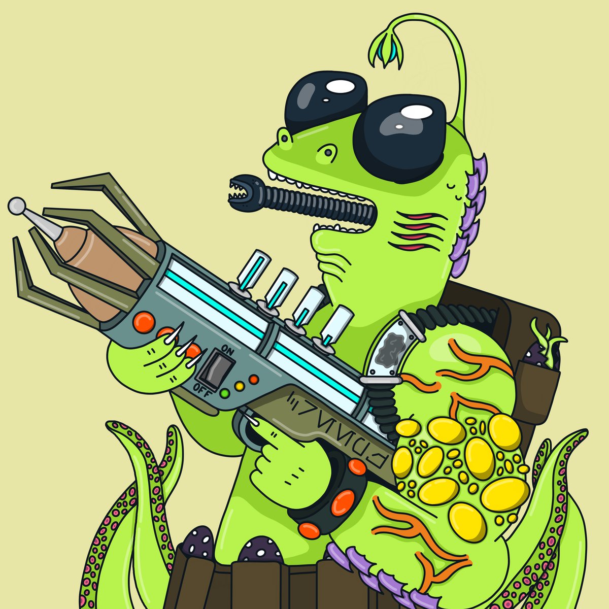 OverlordNews's tweet photo. @Overlord_xyz #Giveaway 

It's time for a Creepz trait tour with an amazing prize.

We're giving away this Cold Blooded Killerz @Cbcreepz derivative by @jacrob_. 

Rules To Enter (See Example in Comments)
1. Follow @OverlordNews 
2. Comment with a Creepz you own that matches a trait of the Creepz you are commenting under. 
3. Write what trait matches.
4. 1 entry per person.

We'll start with our Overlord News PFP.

The winner will be picked in 7 days. 

Traits you can match
BACK
BACKGROUND
BASE-LAYER
BODY
CHIN
EYES
HAT
LAYERS
LIPS
LOL-DRIP
MOUTH
NOSE
SIDES
SMOKING
TAIL
TATTO